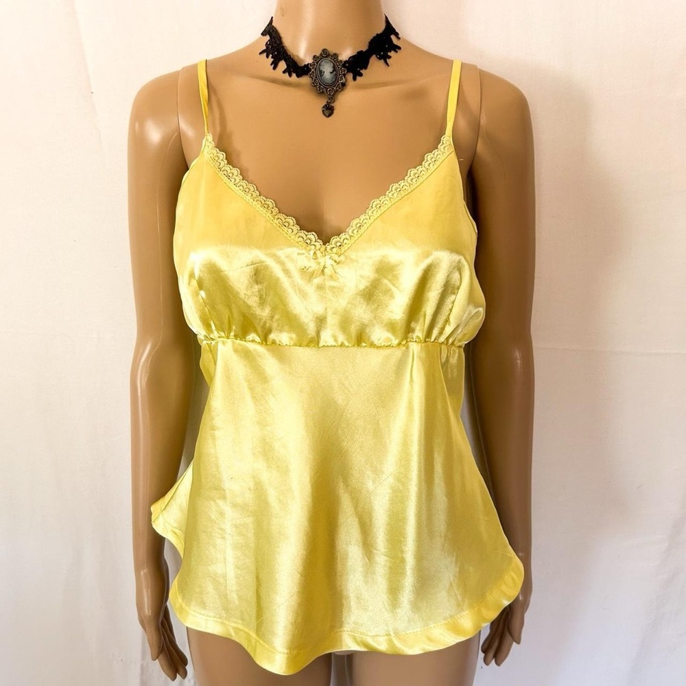 Vintage yellow satin camisole